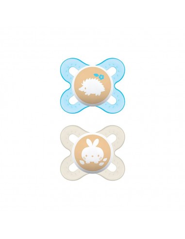 MAM Chupete Start Silicona 0-2M+ Azul 2 unidades