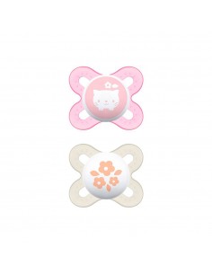MAM Chupete Start Silicona 0-2M+ Rosa 2 unidades