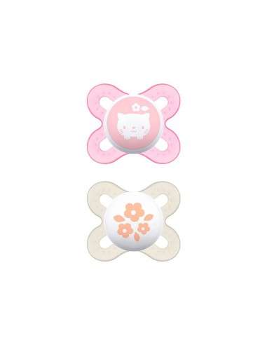 MAM Chupete Start Silicona 0-2M+ Rosa 2 unidades