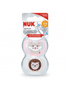 Nuk Chupete Space 0-6 Silicona 2 unid