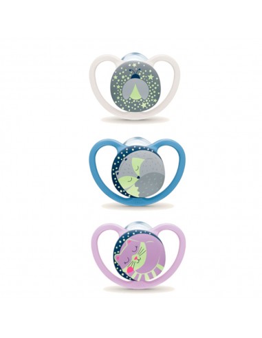 Nuk chupete Space Night 6-18 silicona 1 unidad