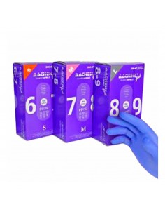 AAchen Feel Guantes de nitrilo color violeta talla L 100 unidades
