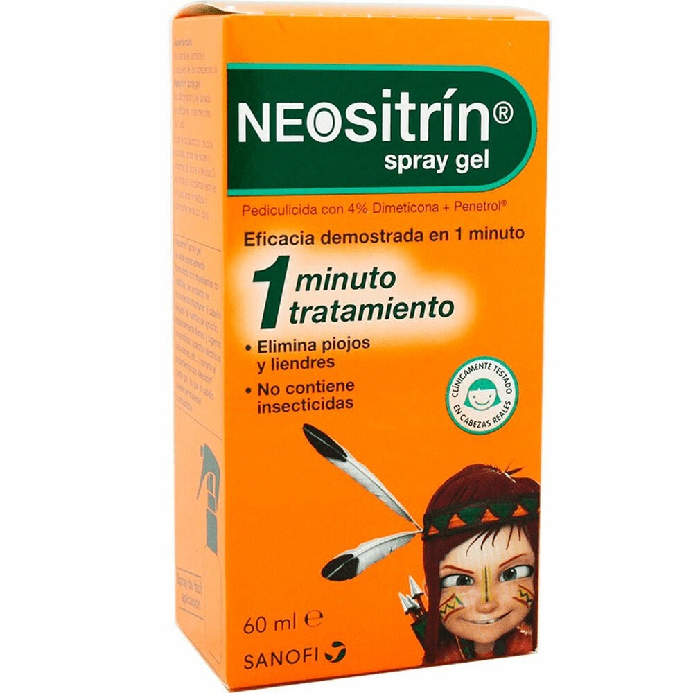 Neositrín 1 Spray Gel Líquido Antipiojos 60 ml