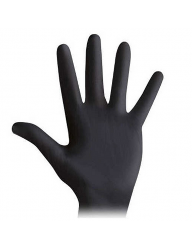 Rays Biosoft guantes de nitrilo negro talla S 100 unidades
