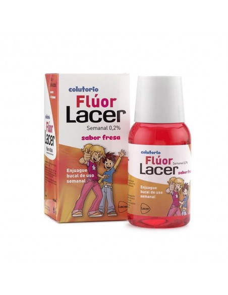 Lacer Colutorio semanal flúor sabor fresa 100 ml