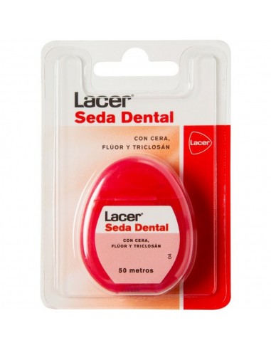 Lacer Seda dental con cera flúor y triclosan 50 ml