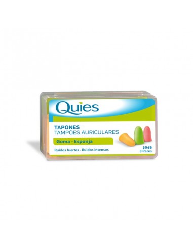 Tapones Para Oídos De Goma Espuma Quies 6 unidades