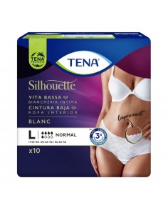 Tena Silhouette Cintura Baja Blanco T-G 10 unidades