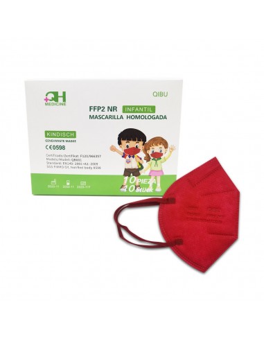 QH Medicine Mascarilla FFP2 Niño Roja 1 ud