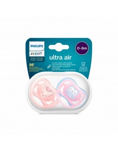 Avent Chupetes Ultra Air Decorados Niña 0-6 meses 2 unidades