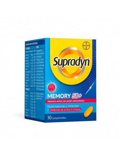 Supradyn®  Memoria 50+ Vitaminas adultos + 50 años Energía Vitalidad 30 comprimidos