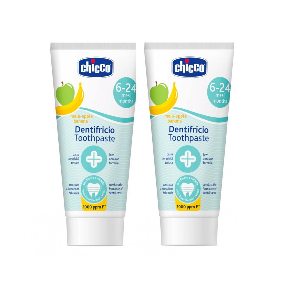 Chicco Pack Ahorro Pasta Dentífrica Plátano-Manzana