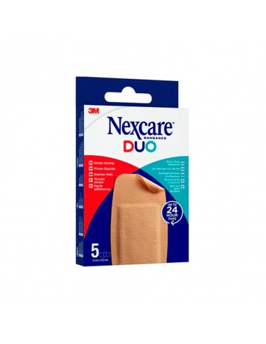 Nexcare Duo Tiras de Tela Silicona 5 unidades