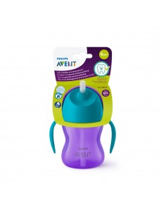 Avent Vaso con Pajita y Asas Morado 210 ml +6 meses