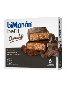 Bimanán BeFit Barritas Chocolate 6 unidades
