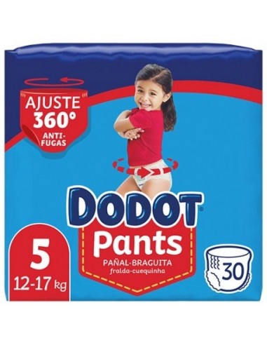 Pañales Desechables Dodot Dodot Pants Talla 5 12-17 kg 30 unidades -  Tiendetea