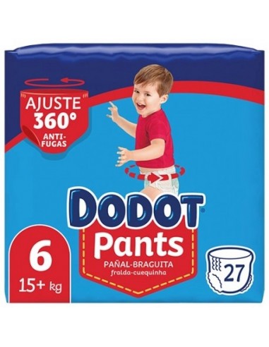 Dodot Pañal Pants Bebé Seco Carry Pack Talla 6 27 unidades