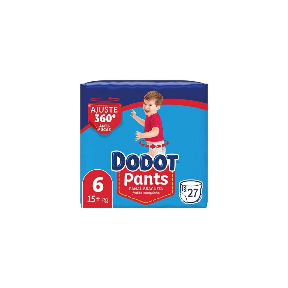 Dodot Pañal Pants Bebé Seco Carry Pack Talla 6 27 unidades