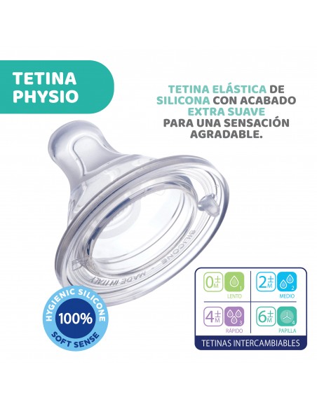 Chicco Perfect5 Biberón Neutro Flujo Medio 2m+ 240 ml