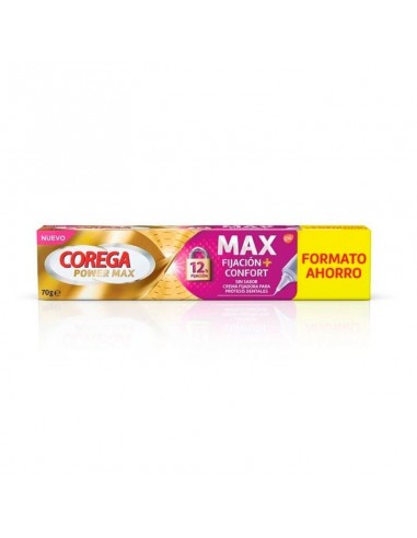 Corega Max Fijación y Confort 70g Sin Sabor