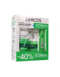 Vichy Dercos Pack Champú anti-caspa grasa 400 ml+500ml Ecorefill