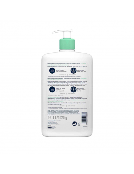 CeraVe Gel Limpiador Espumoso 1000 ml