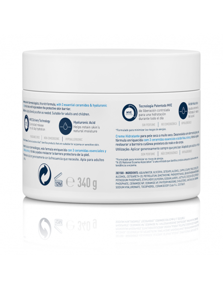 CeraVe Crema hidratante Piel seca 340 ml