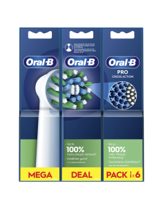 Oral-B CrossAction Cabezales de Recambio con Tecnología CleanMaximiser Pack 6 unidades