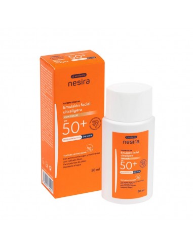 Nesira Emulsión fluida facial con color SPF50+ 50 ml