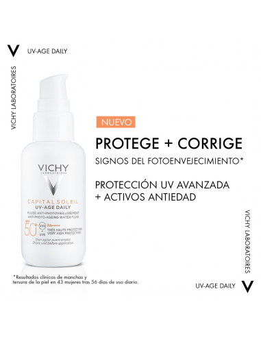 Vichy Capital Soleil UV-AGE Water Fluid Antifotoenvejecimiento SPF50+ 40 ml