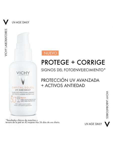 Vichy Capital Soleil UV-AGE Water Fluid Antifotoenvejecimiento SPF50+ 40 ml
