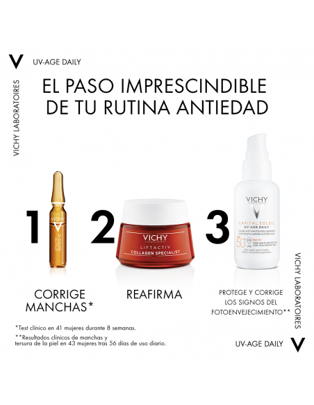 Vichy Capital Soleil UV-AGE Water Fluid Antifotoenvejecimiento SPF50+ 40 ml