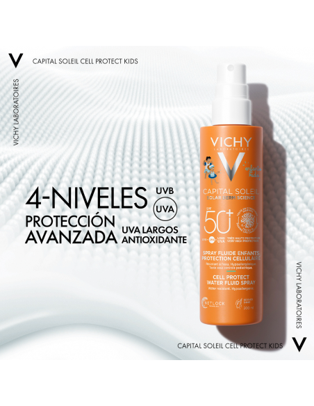 Vichy Capital Soleil Spray Kids Cell Protect Water Fluid  SPF50 200 ml