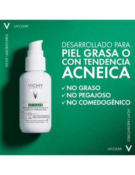 Vichy Capital Soleil UV Clear Fluido Fotoprotector Diario SPF50+ 40 ml