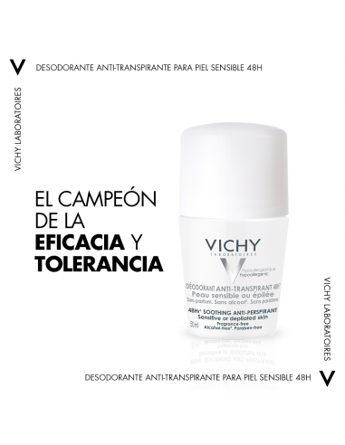 Vichy Desodorante Bola Reguladora Piel Sensible 48h 50 ml