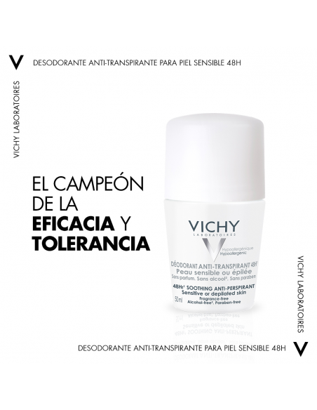 Vichy Desodorante Bola Reguladora Piel Sensible 48h 50 ml