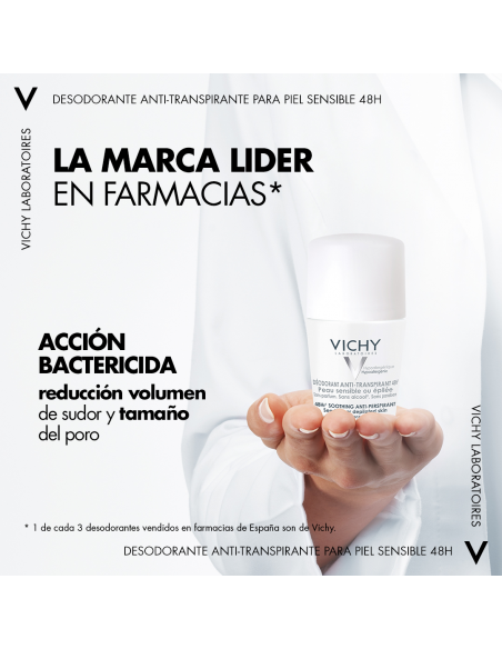 Vichy Desodorante Bola Reguladora Piel Sensible 48h 50 ml
