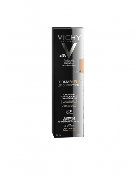 Vichy Dermablend Corrección 3D Fondo de Maquillaje Fluido  Tono 45 Gold