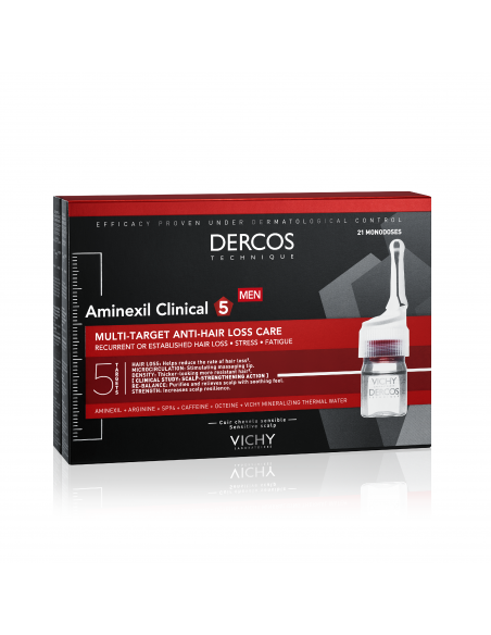 Vichy Dercos Technique Aminexil Clinical 5 Hombre 21 ampollas
