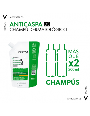 Vichy Dercos Technique Ecorefill Champú Anticaspa DS-Cabello seco 500 ml
