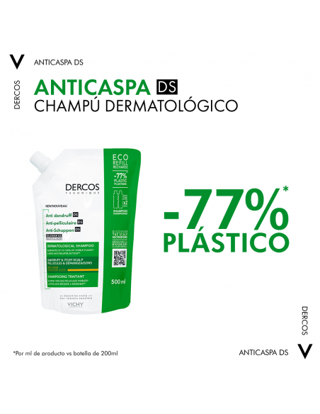 Vichy Dercos Technique Ecorefill Champú Anticaspa DS-Cabello seco 500 ml