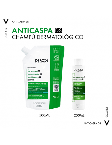 Vichy Dercos Technique Ecorefill Champú Anticaspa DS-Cabello seco 500 ml