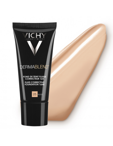 Vichy Dermablend Fondo de Maquillaje Fluido Alta Cobertura 16h Tono 25 Nude