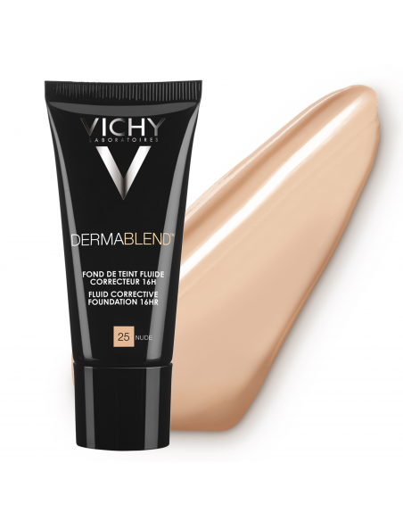 Vichy Dermablend Fondo de Maquillaje Fluido Alta Cobertura 16h Tono 25 Nude
