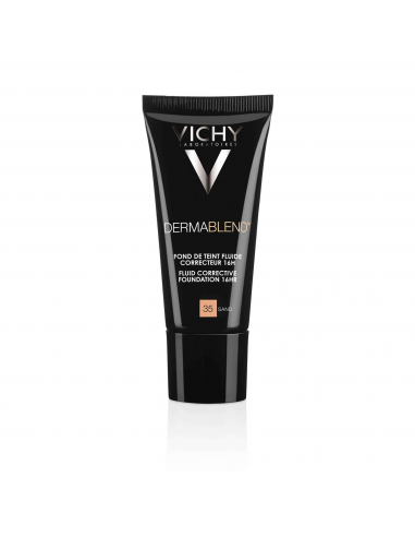 Vichy Dermablend Fondo de Maquillaje Fluido Alta Cobertura 16h Tono 35 Sand