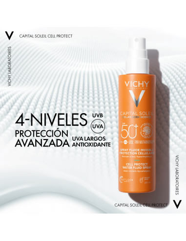 Vichy Capital Soleil Spray Cell Protect Water Fluid  SPF50 200 ml