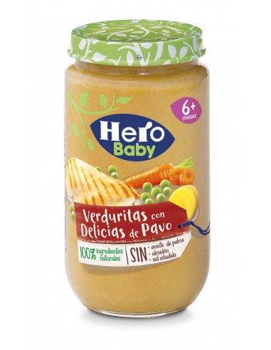 Hero Baby Potito Verduritas Tiernas con Pavo +6 meses 250 g