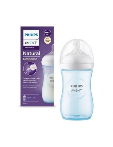 Avent Biberón Natural Response Azul 260 ml