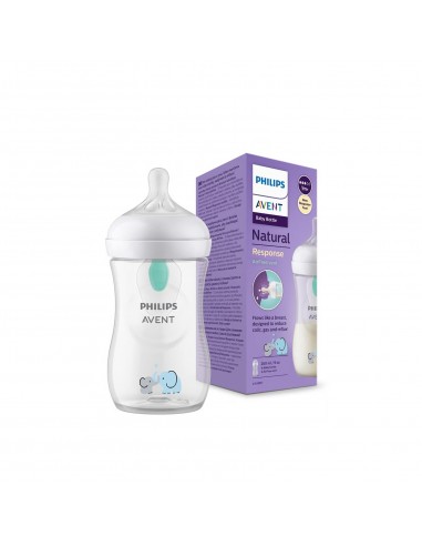 Avent Biberón Natural Rensponse Elefante Airfree 260 ml