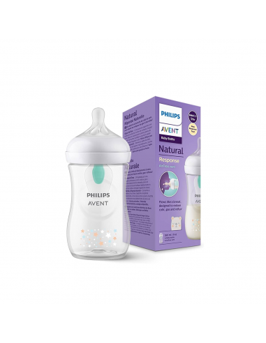 Avent Biberón Natural Response Estrellas Airfree 260 ml